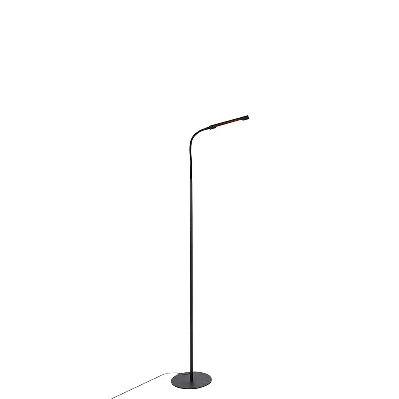 Design vloerlamp zwart incl. LED met touch dimmer - Palka