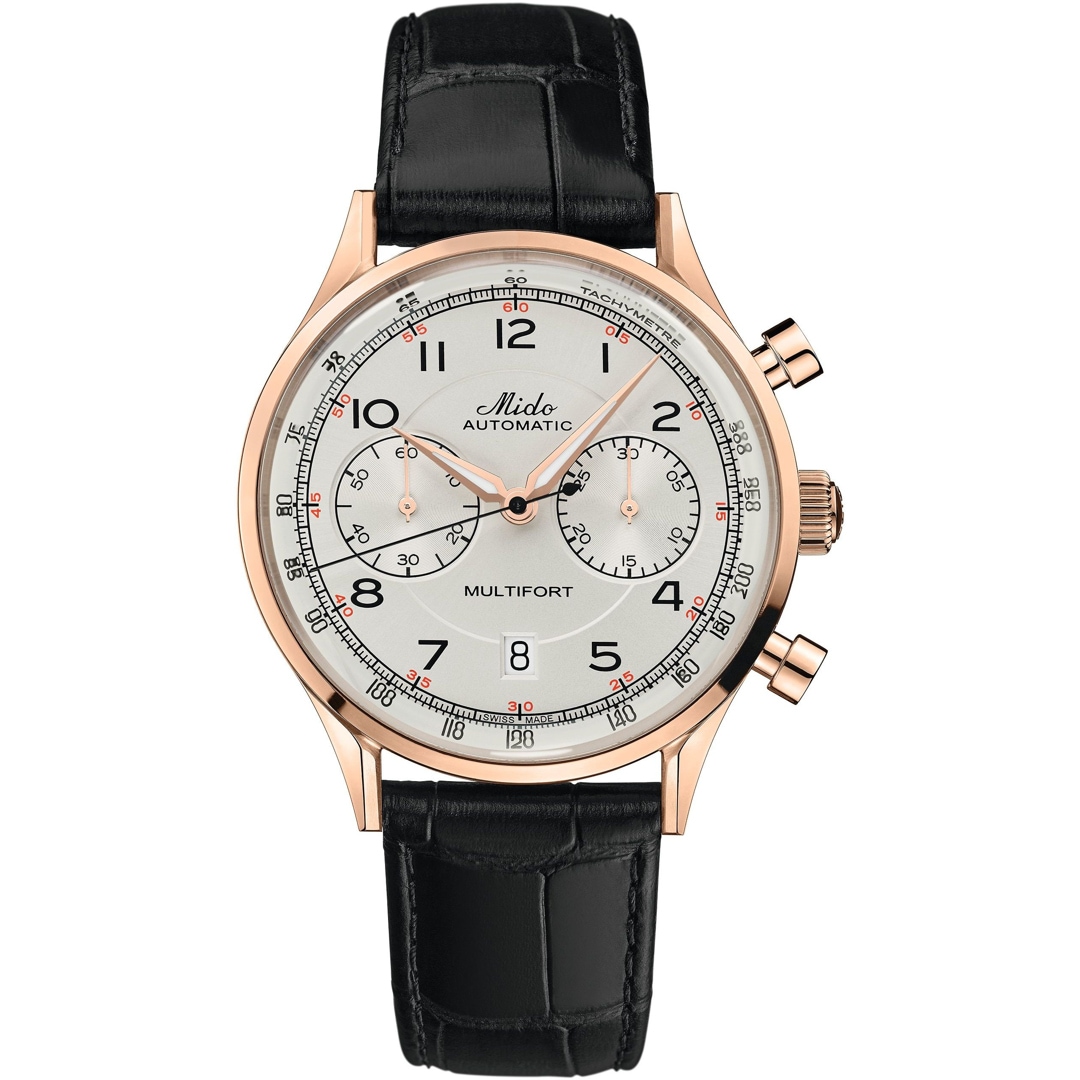 Mido Multifort Patrimony Automatik Chronograph Silbrig