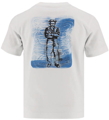 C.P. Company T-Shirt - Gaze White m. Blau