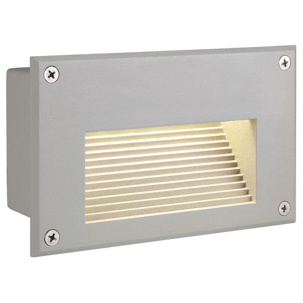 Downunder LED inbouwwandlamp Brick, zilvergrijs, 3000 K