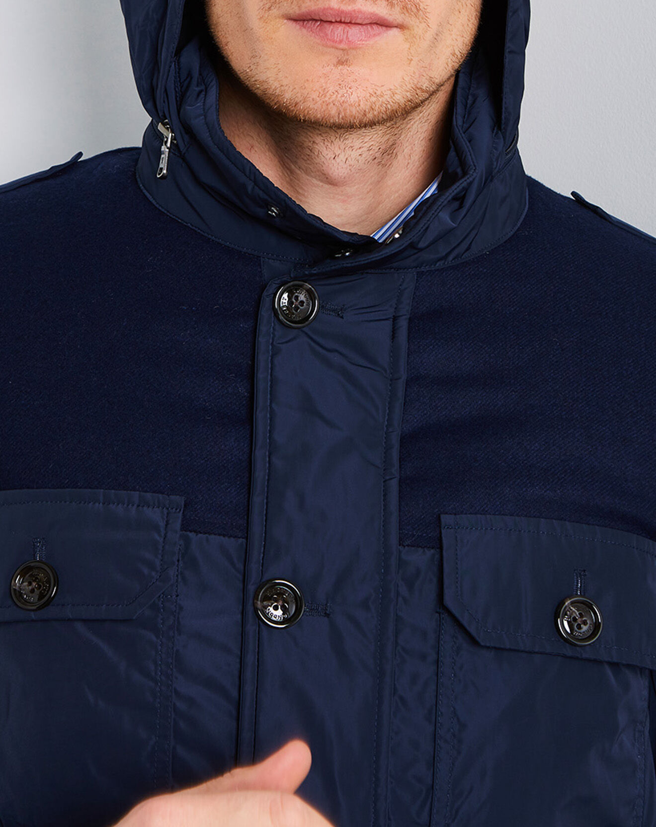 Hackett London Parka légère Arbourfield bleu marine