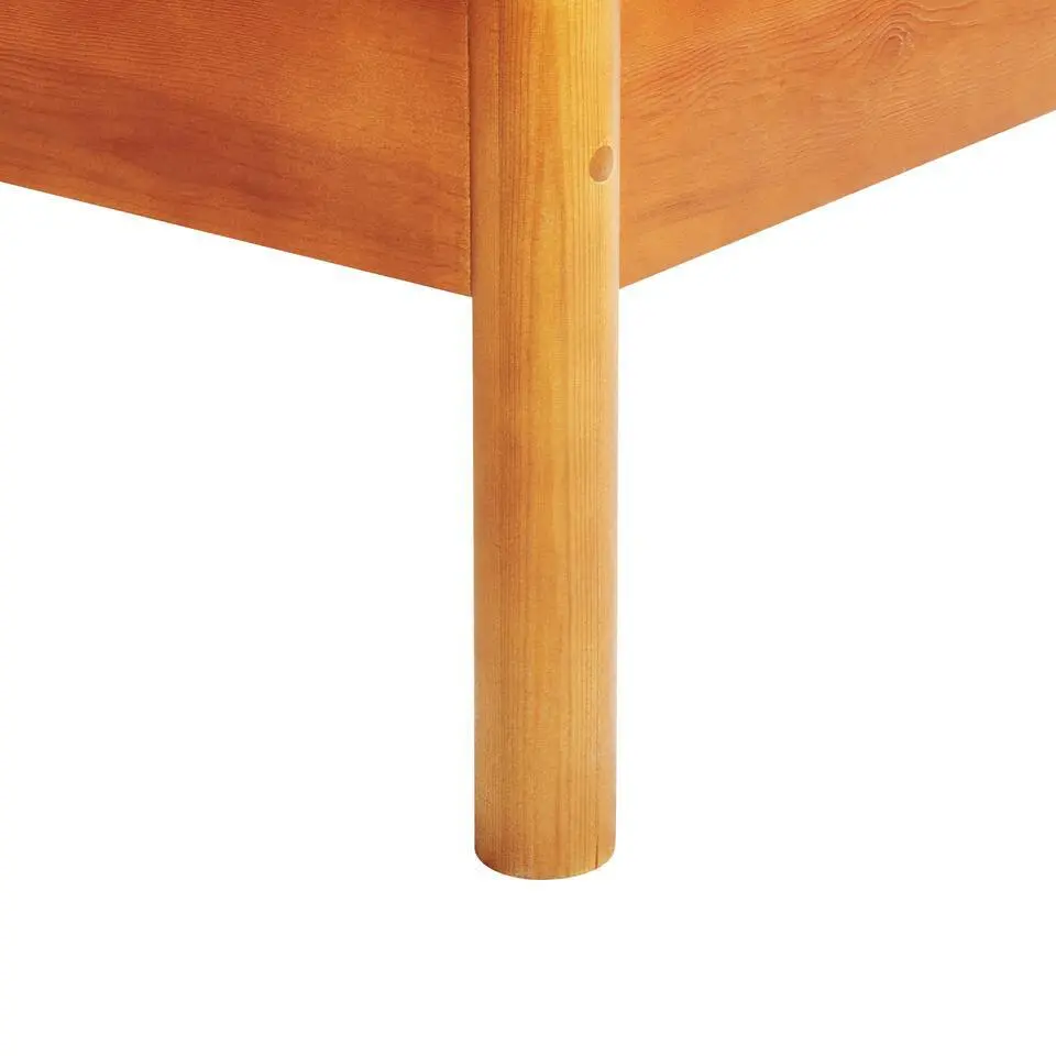BARRET II - Tweepersoonsbed - Lichtbruin - 180 x 200 cm - Dennenhout