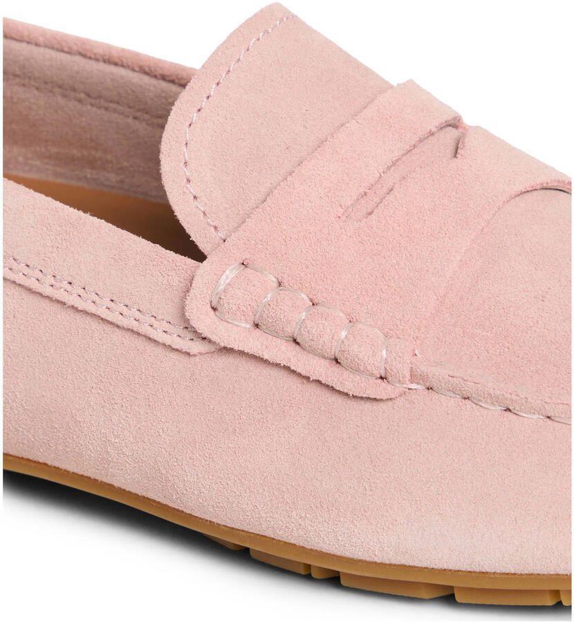 Tommy Hilfiger suède mocassins lichtroze