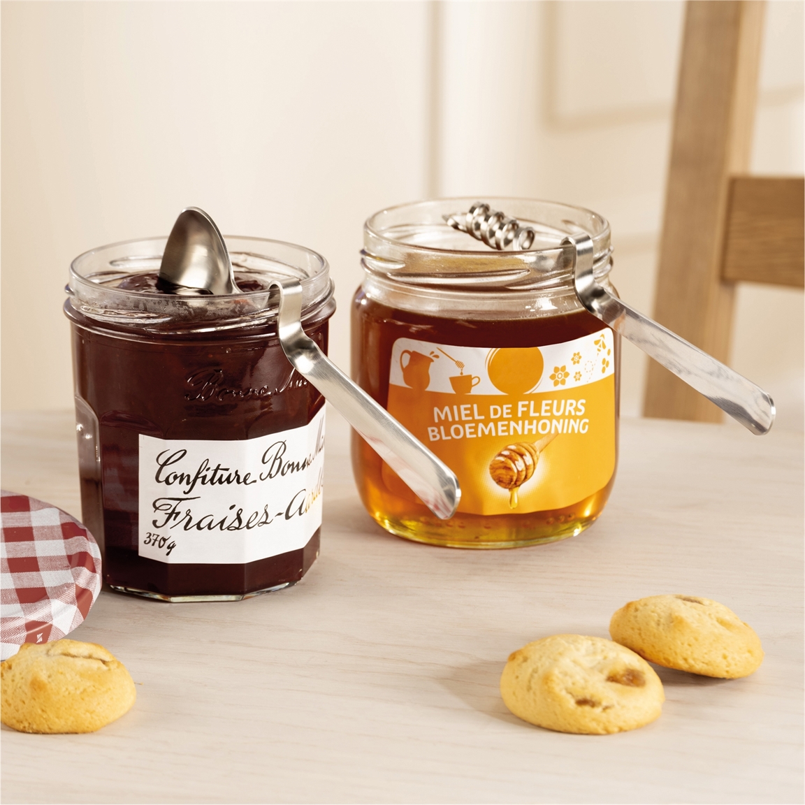 Lot de 2 cuillères miel et confiture