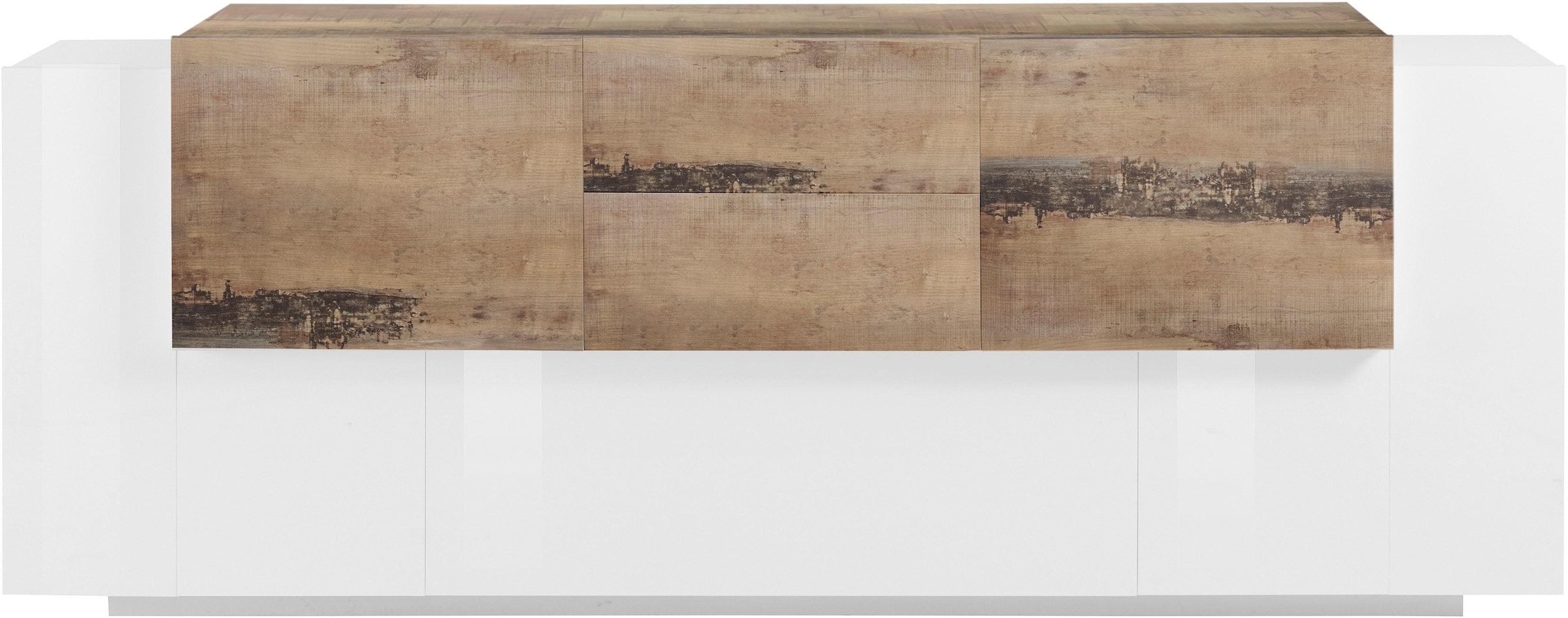 INOSIGN Sideboard »Coro, Kommode, Schrank, Kredenz, grifflos mit Einlegeböden« 1 Klappe,4 Türen,2 Schubkästen Doppeltiefe, Breite 220