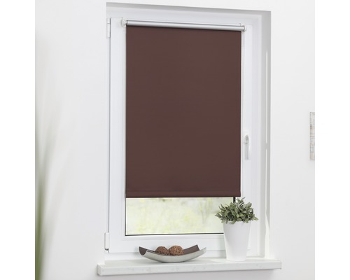Lichtblick Thermo klemrolgordijn, geen boren nodig, bruin, 45x150 cm, inclusief klembeugels