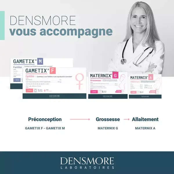 Densmore Gametix F Fertilité, Conception, Grossesse - Acide folique - 1 mois