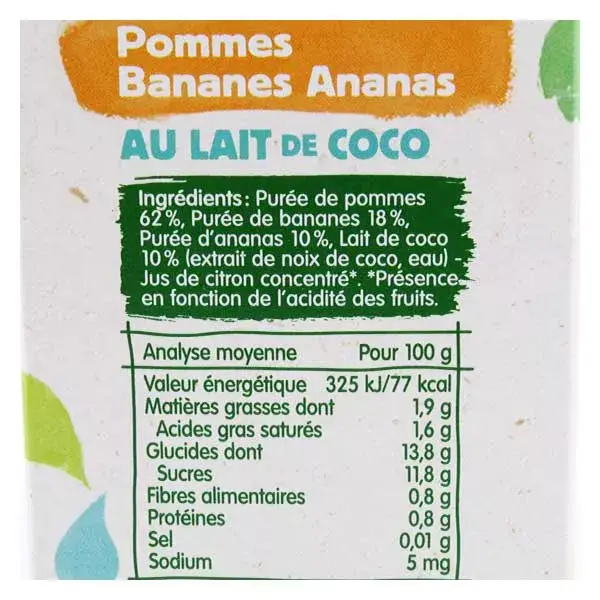 Sachês de guloseimas de frutas Blédina, 100% à base de plantas, multivariedades, pacote com 4 x 90g