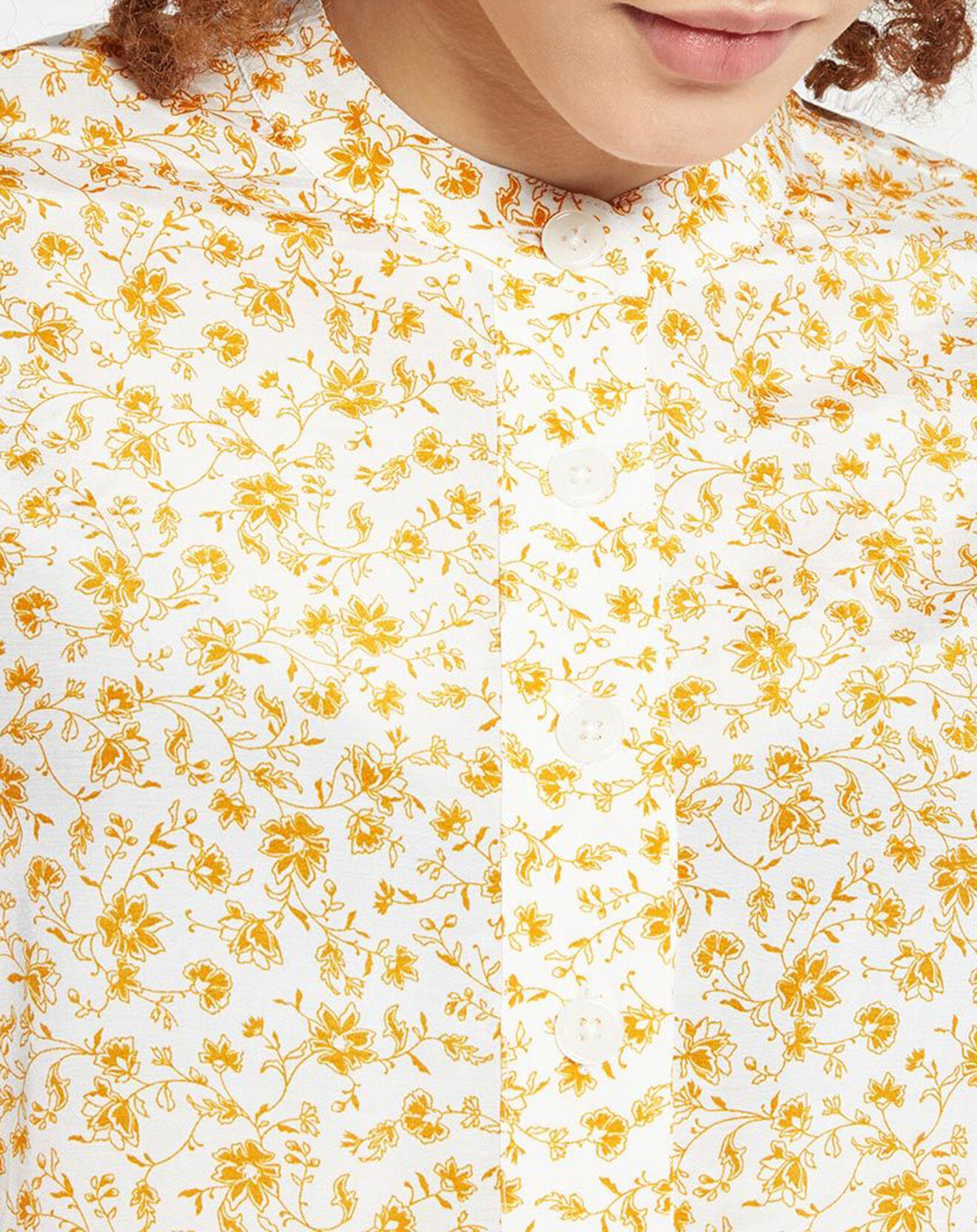 Jodhpur Blouse fluide Anita imprimé floral beige/jaune