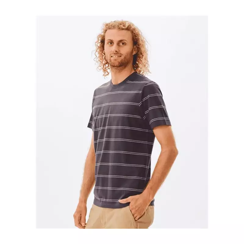 Teeshirt RIPCURL Plain Stripe Tee Washed Black