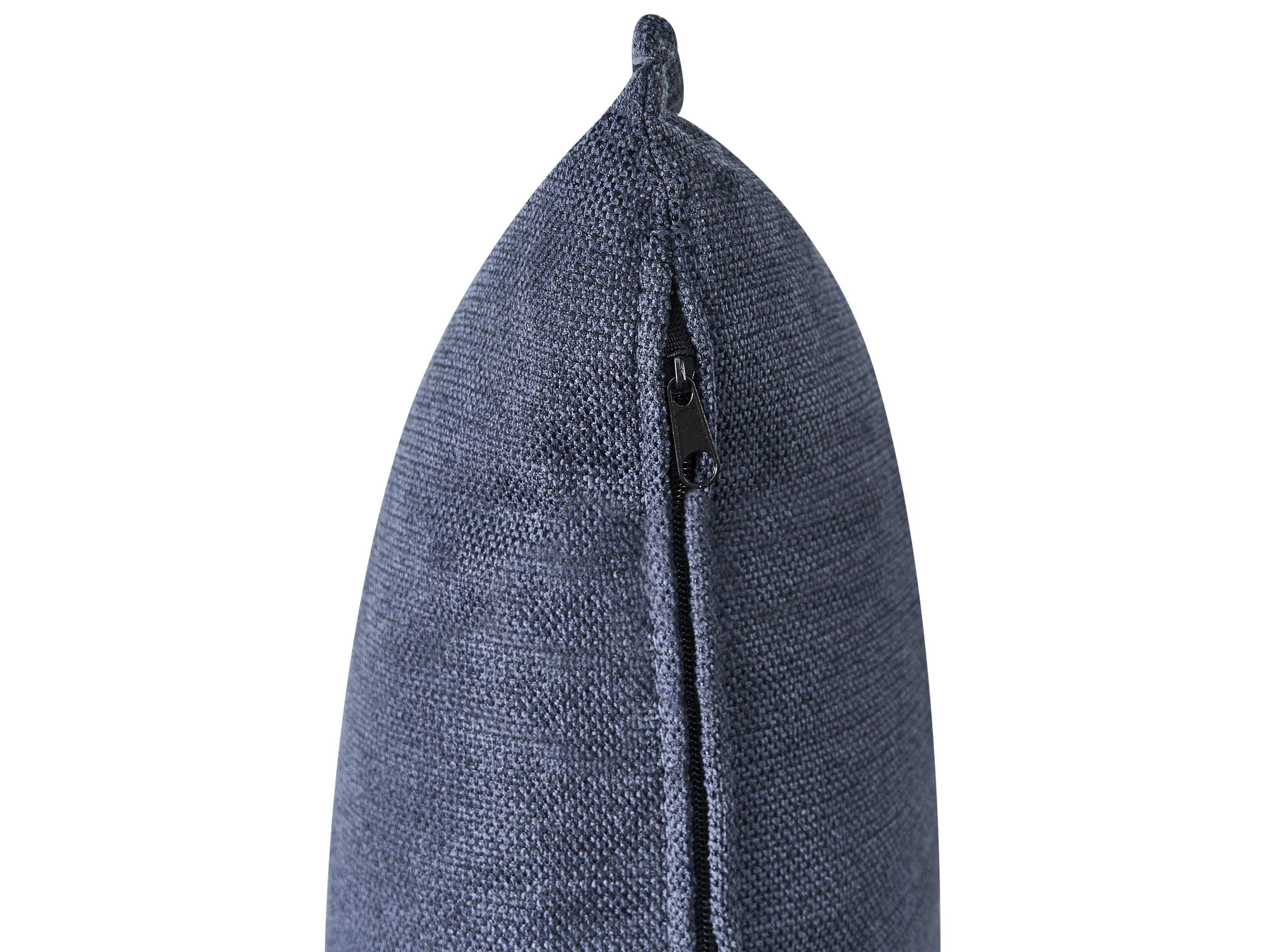 Bank 3-zits KUNES Stof Donkerblauw