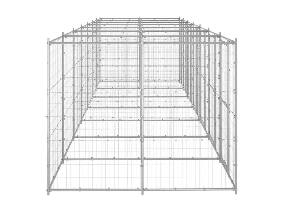 Chenil extérieur cage enclos 770 x 220 x 180 cm 02_0000409