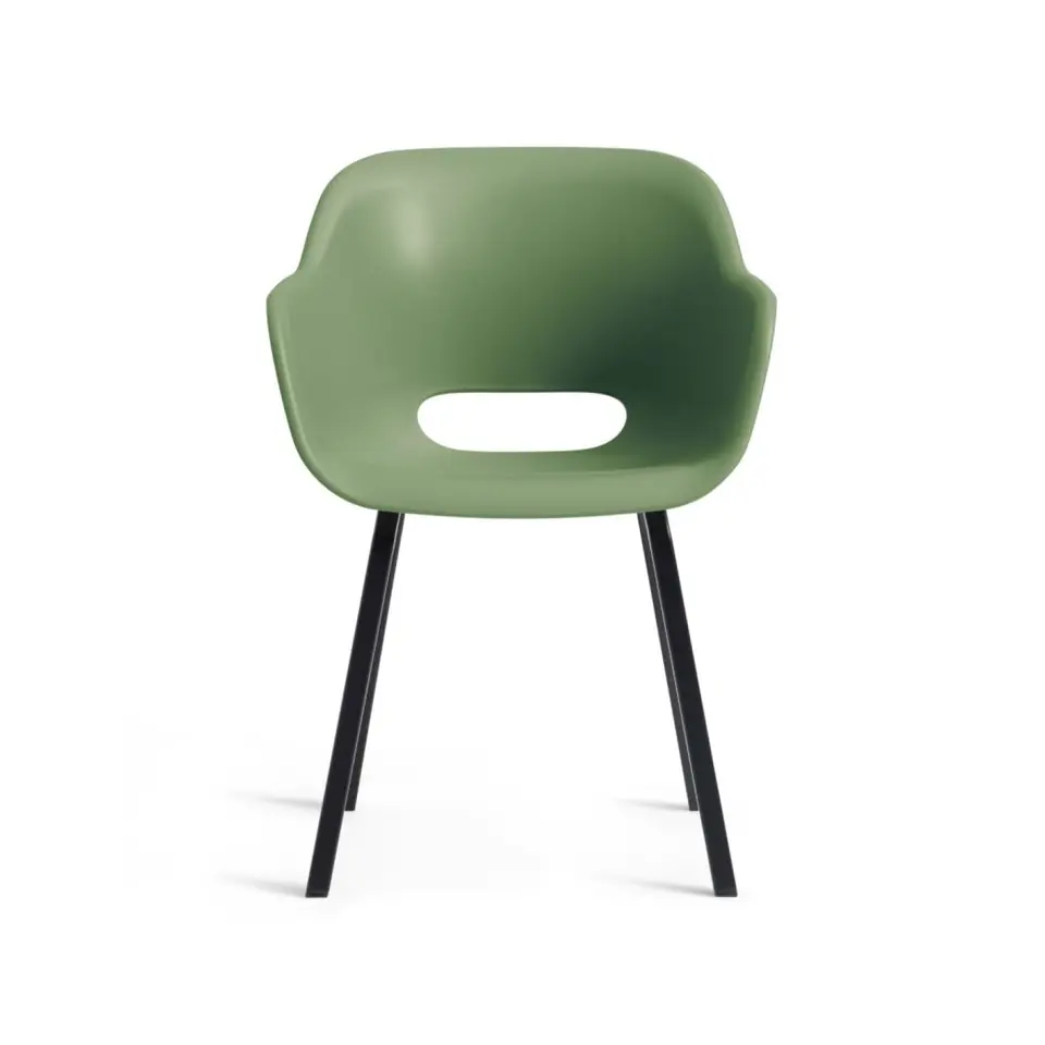 Keter Noa Tuinstoel - 2 stuks - 55x56.5x80cm - metalen onderstel - Olijfgroen
