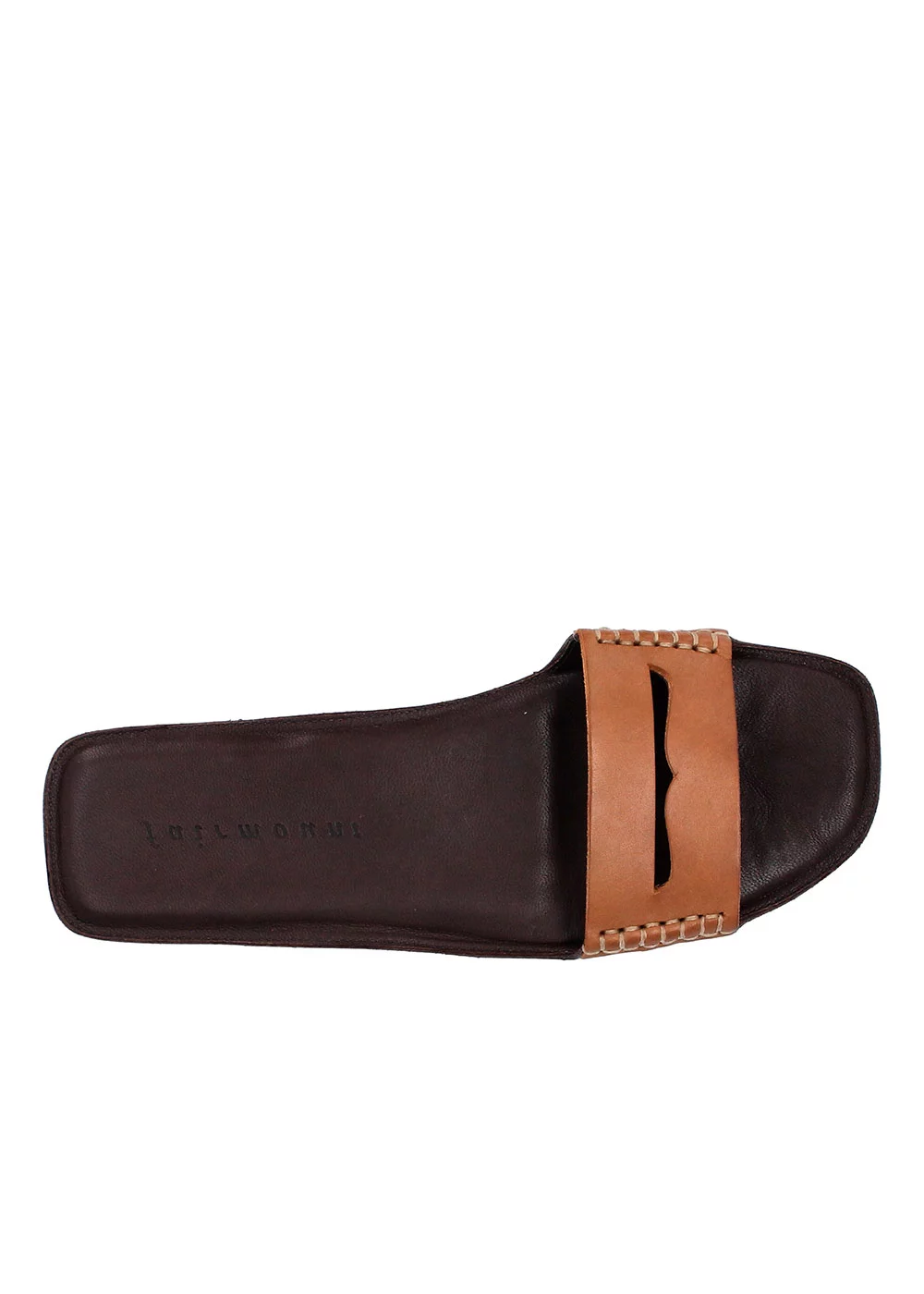 SANDALE PENNY CUIR CAMEL