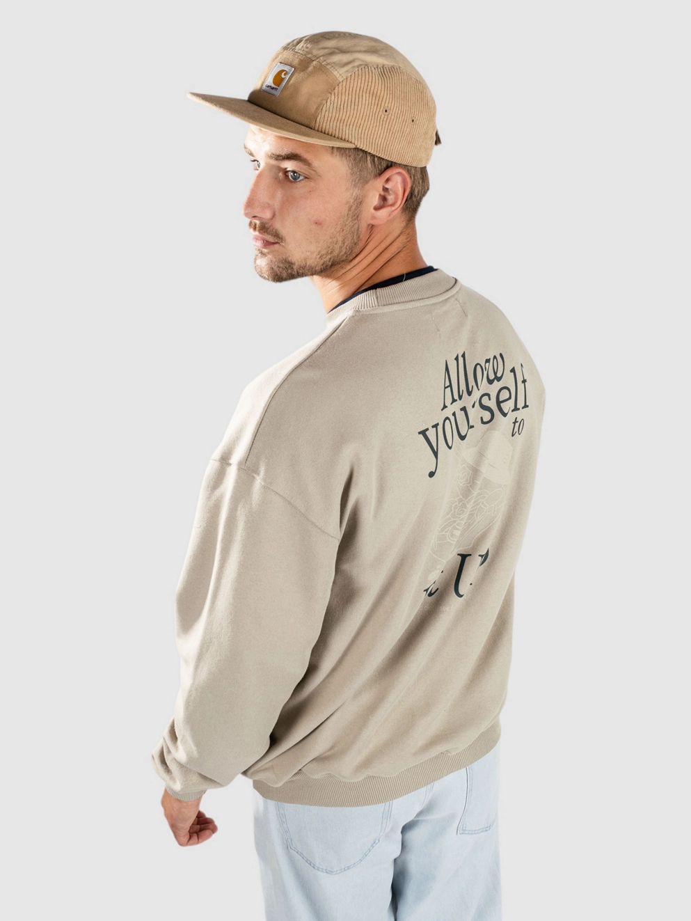 Woodbird Cope Eat Crew Sweater stone