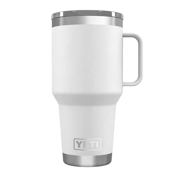 Bouteille isotherme YETI RAMBLER 30 OZ TRAVEL MUG WHITE