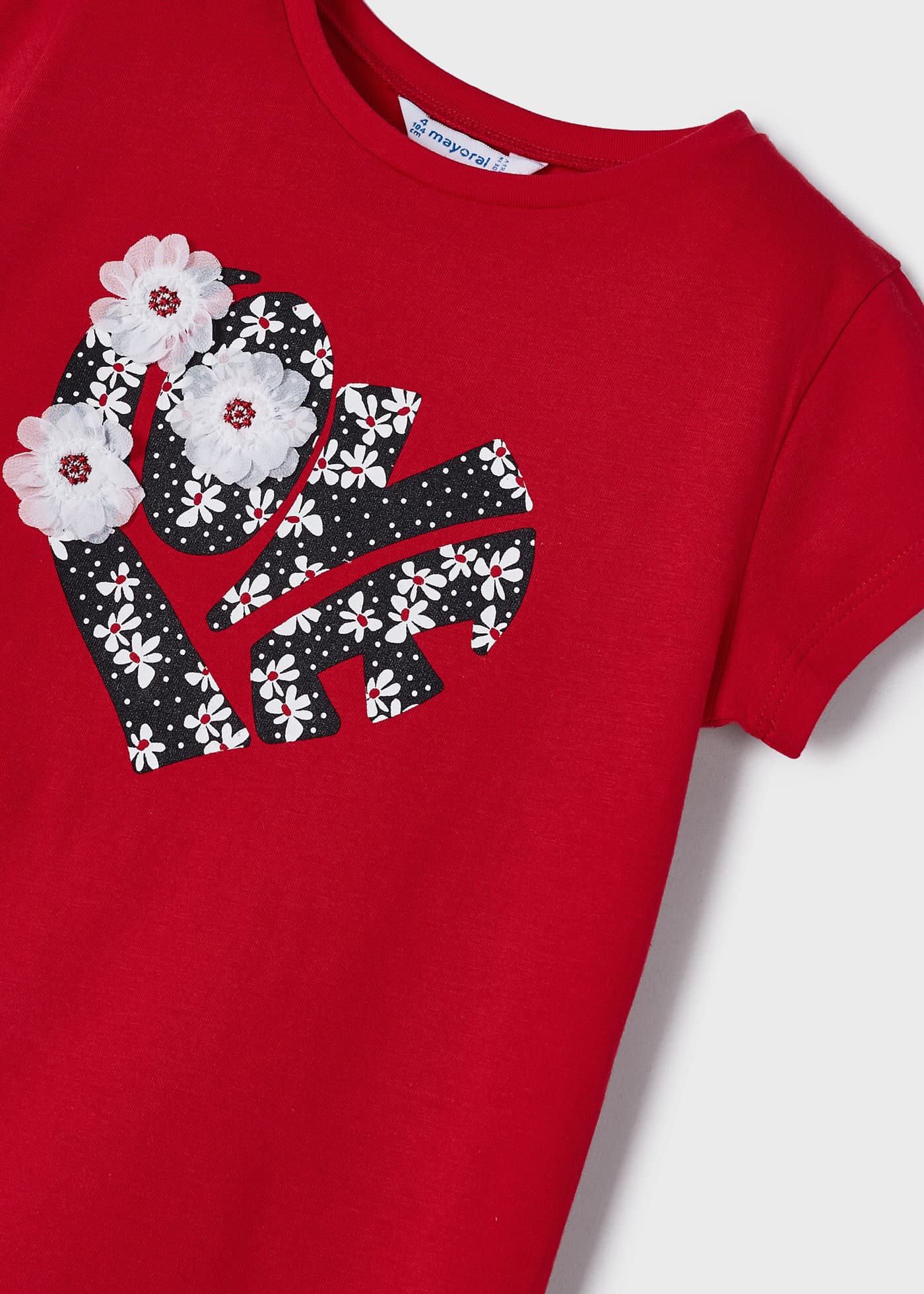 Conjunto de duas peças em algodão sustentável estampado para meninas