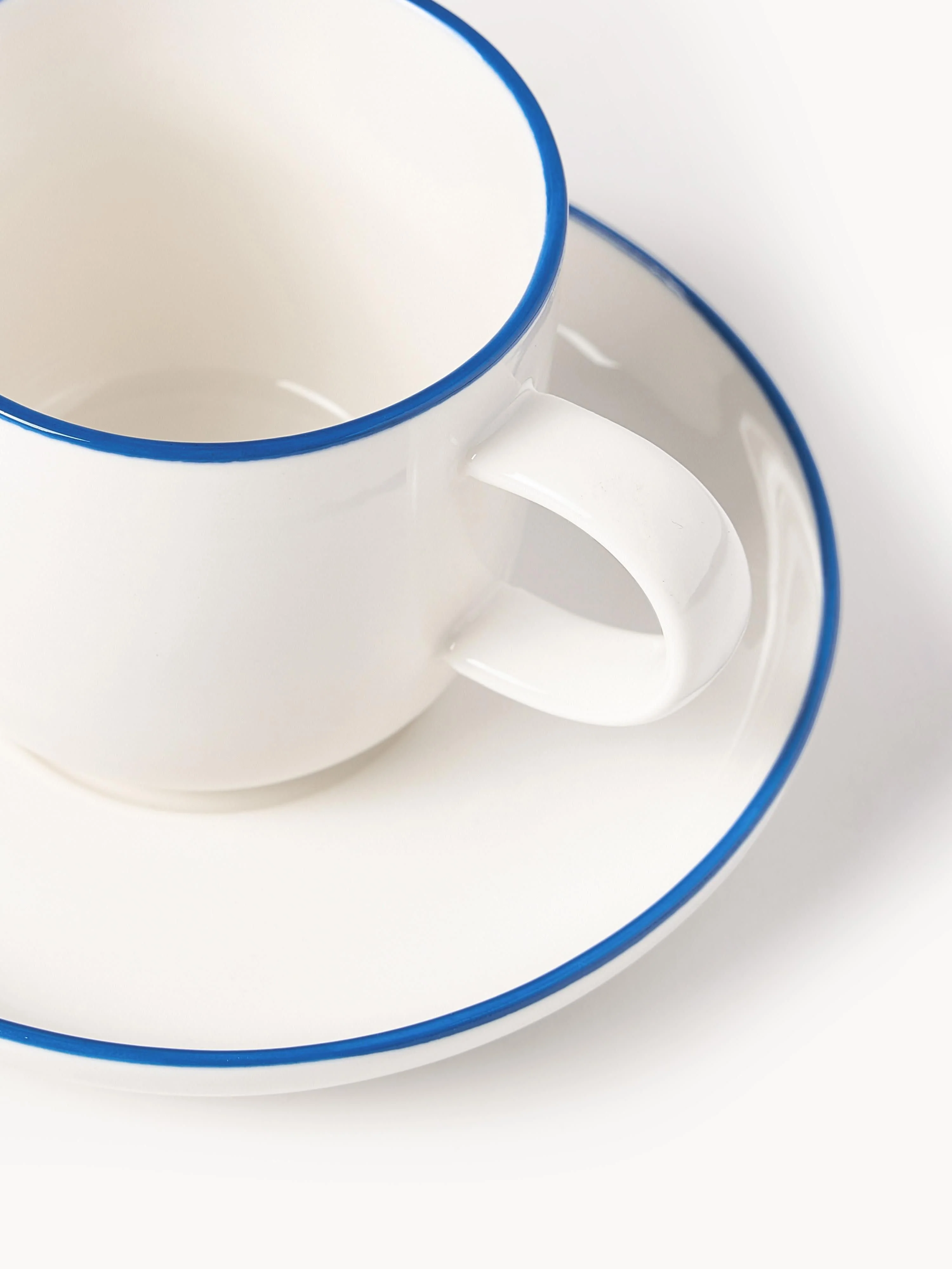 Porseleinen espressokopjes Facile met schoteltjes, 2 stuks