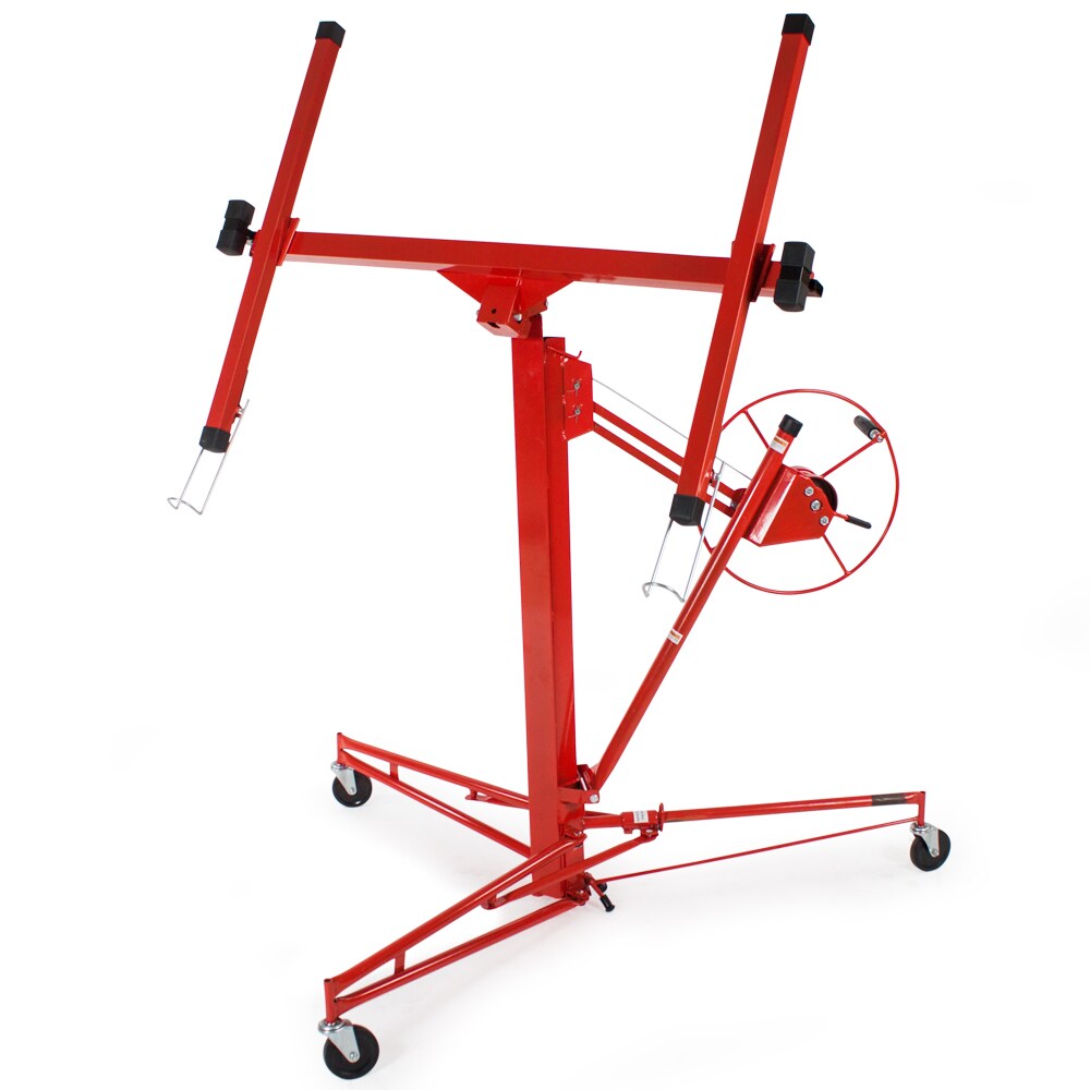 tectake® Plattenheber, 1-Mann-Bedienung, neigbar, breite Stativfüße mit 3 Lenkrollen inklusive Feststellbremsen