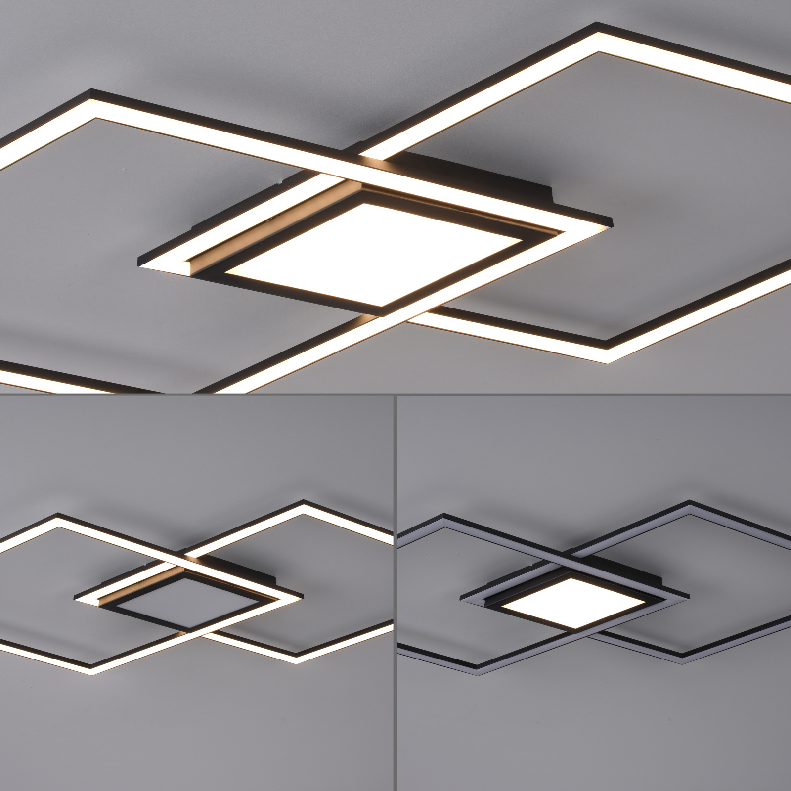 LED-Deckenleuchte - schwarz - 106 cm