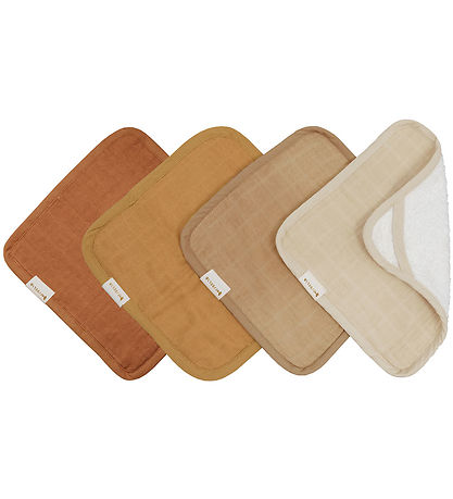 Fabelab Waschlappen - 4er-Pack - 22x22 cm - Caramel Mix