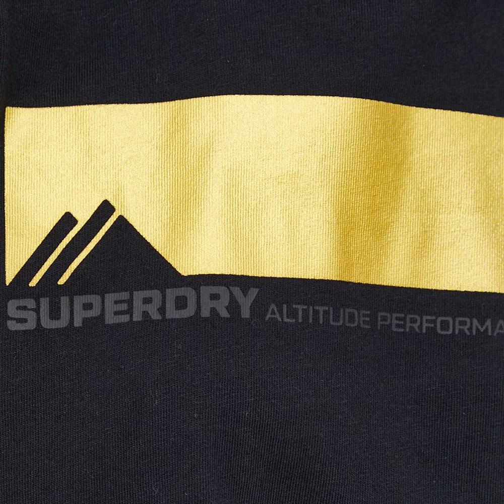Superdry T-shirt Manches Longues Noir/Doré Femme Superdry Mountain