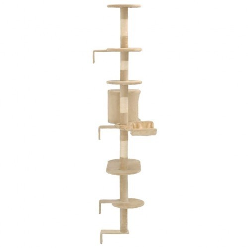 arranhador de parede vidaXL com postes de sisal, bege