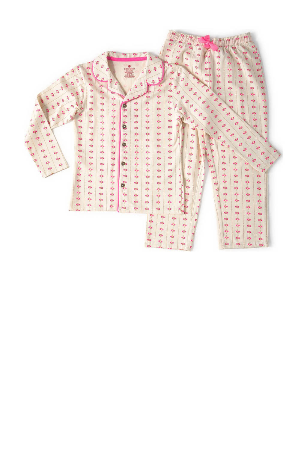 Little Label pyjama met all over print roze/beige