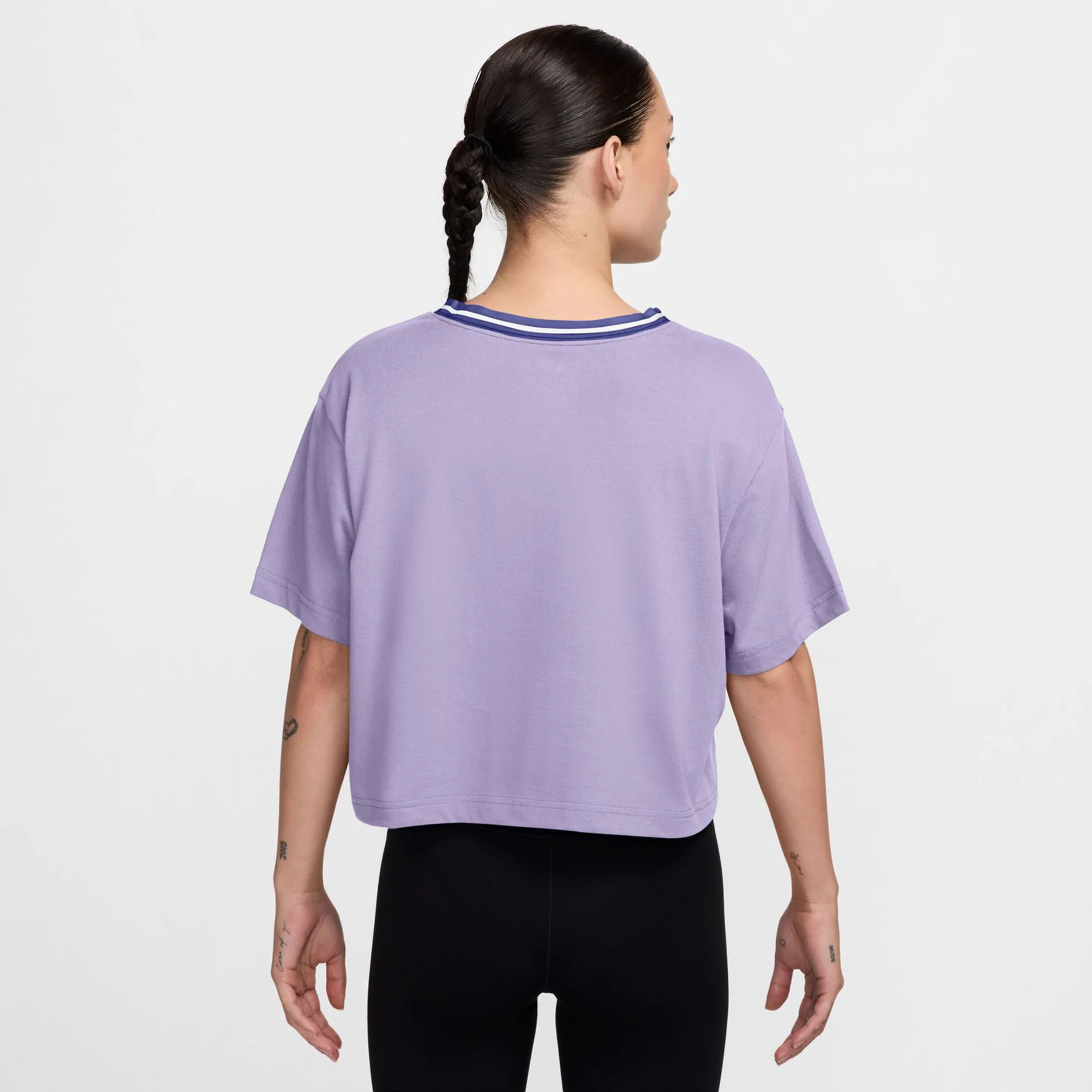 Nike Dri-FIT Heritage Crop T-shirt Femmes - Violet