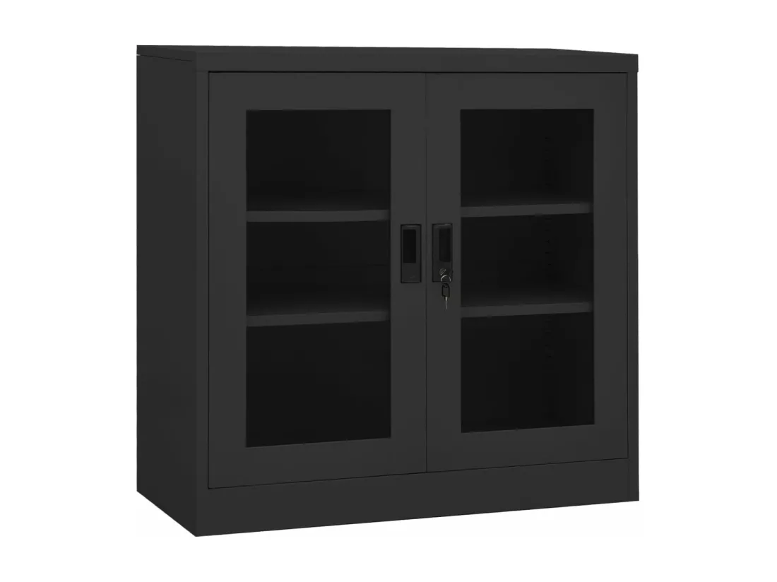 Armoire de bureau Anthracite 90x40x90 cm Acier