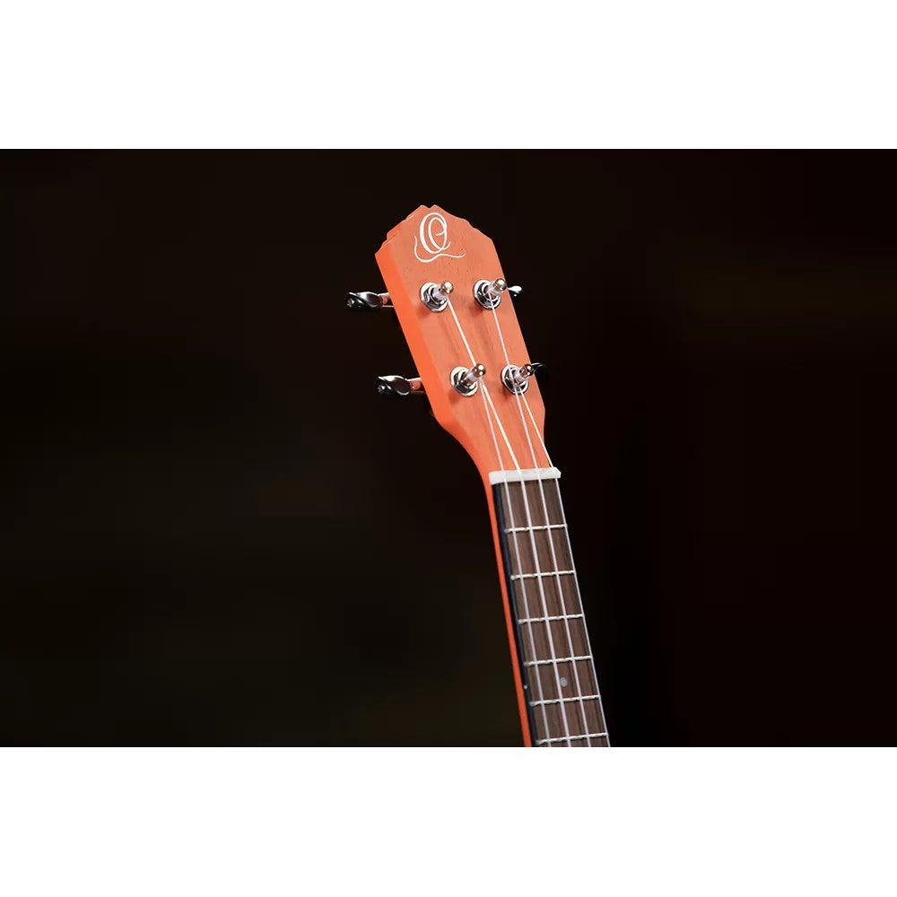 Ortega RUPUKI-CE Earth Series Concert Size Ukulele Pumpkin Orange elektrisch-akoestische concert ukelele