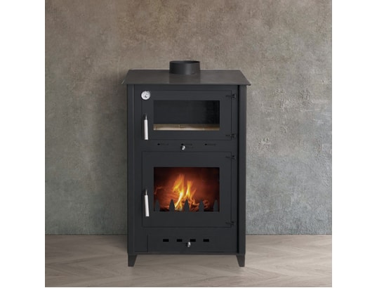 INTERSTOVES - Pack poêle à bois rosa 10 bûches 50cm + kit conduit 150 - ac...