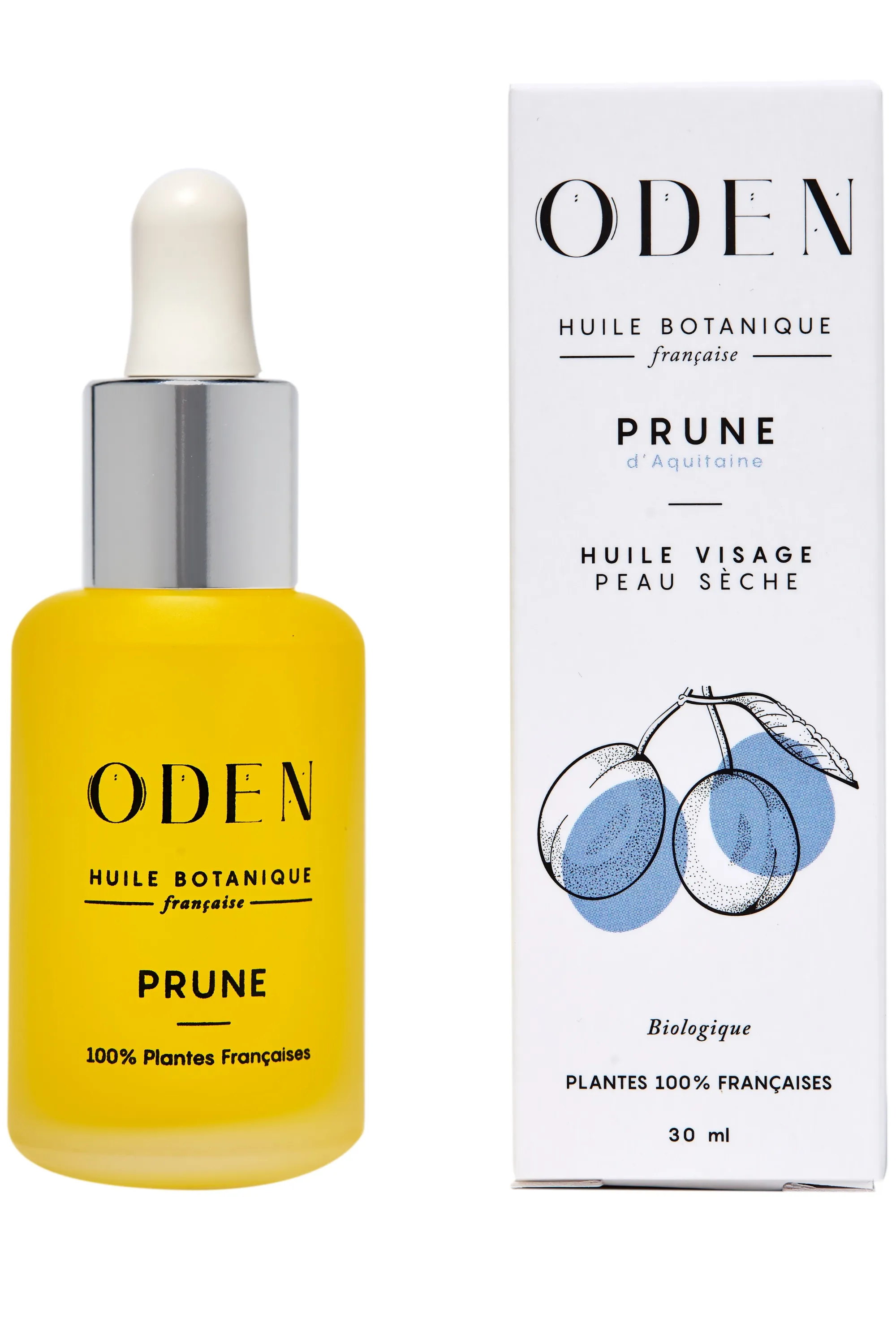 ODEN Huile de prune biologique française pour peaux sèches-30 ml