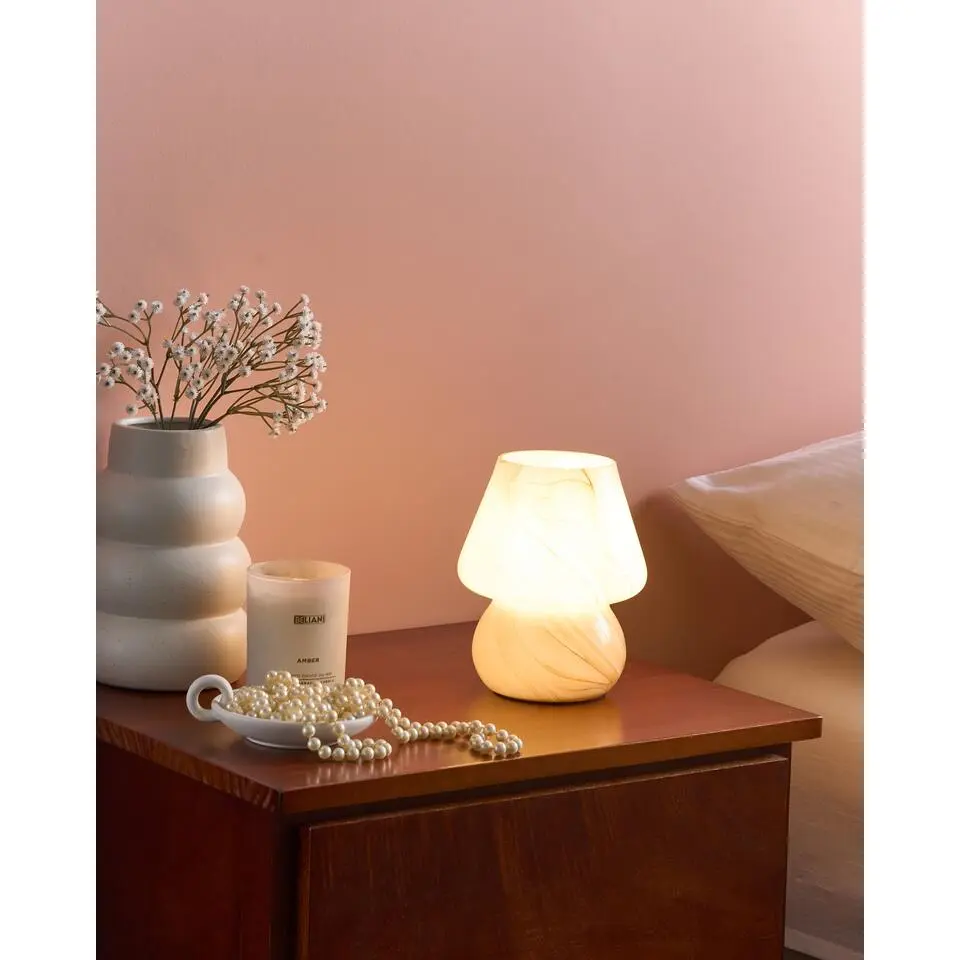 LOBO - Tafellamp - Beige - Glas