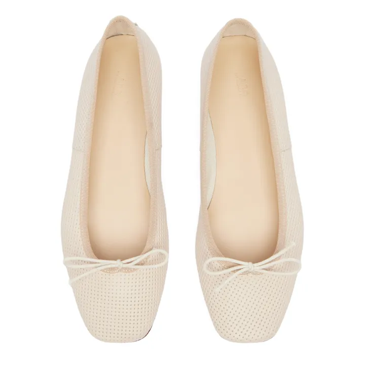 A.P.C. Ballerines Leah Effet Perforé Cuir | Beige