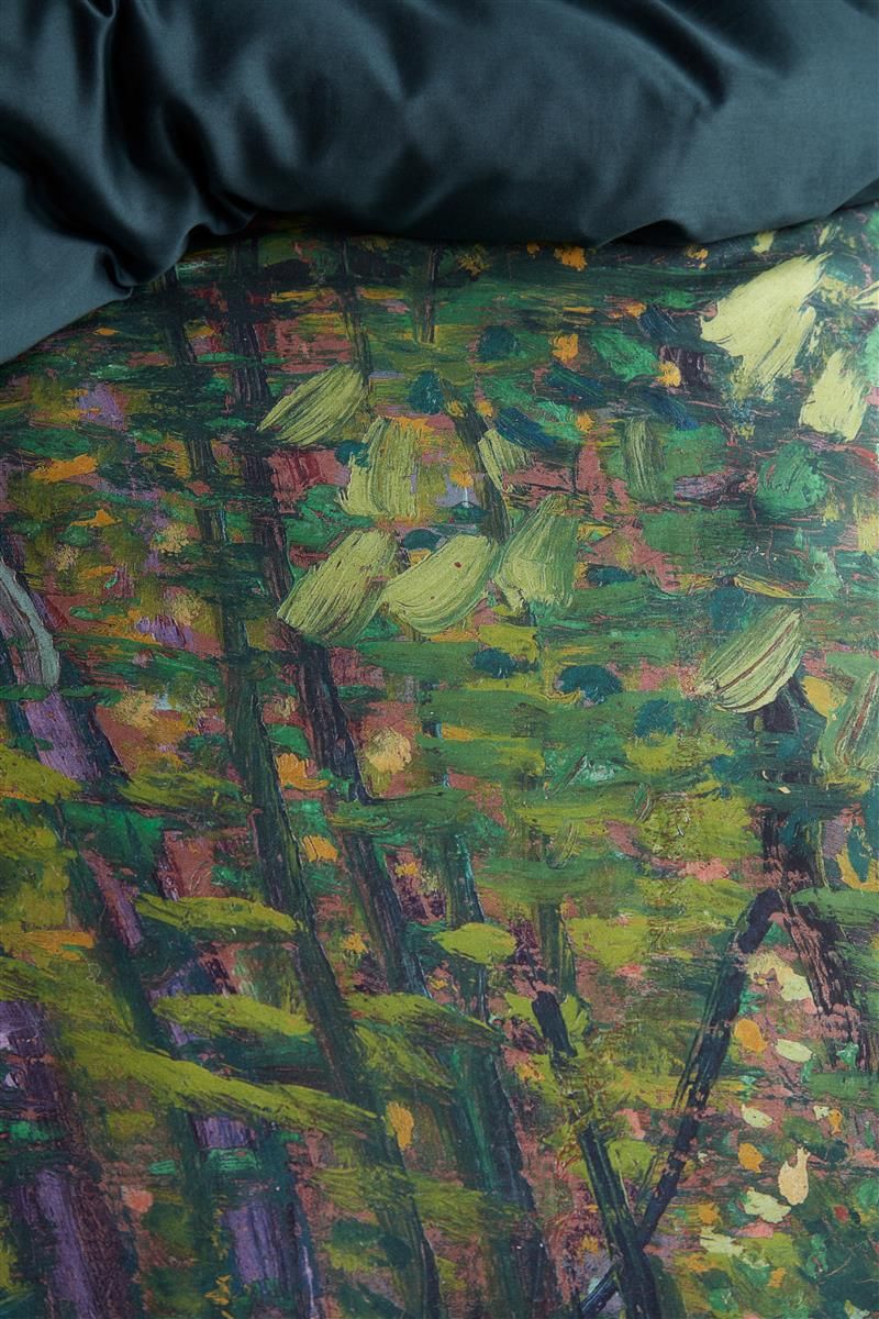 Bettwäsche Satin TREES 135x200 cm, mit 1 Kissen