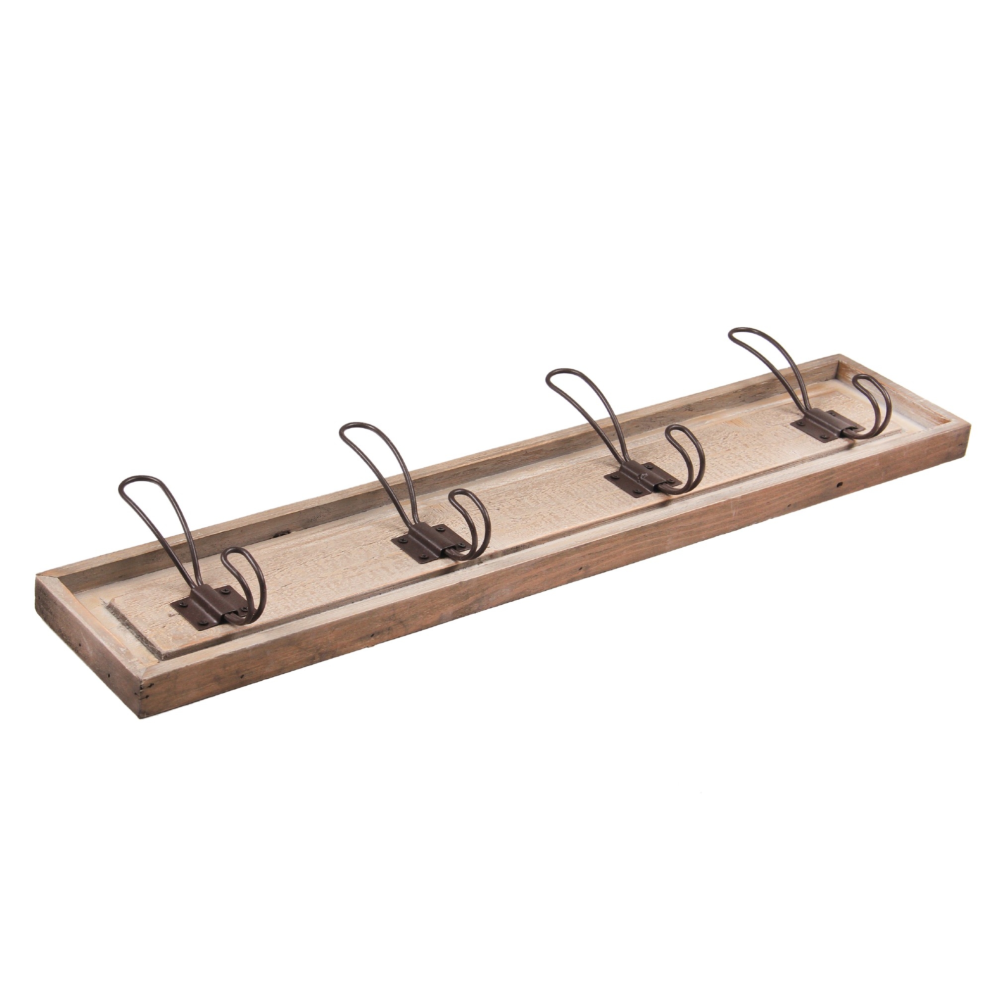 4er Hakenleiste, natur, T 6cm, B 60cm, H 12cm von fischer's lagerhaus