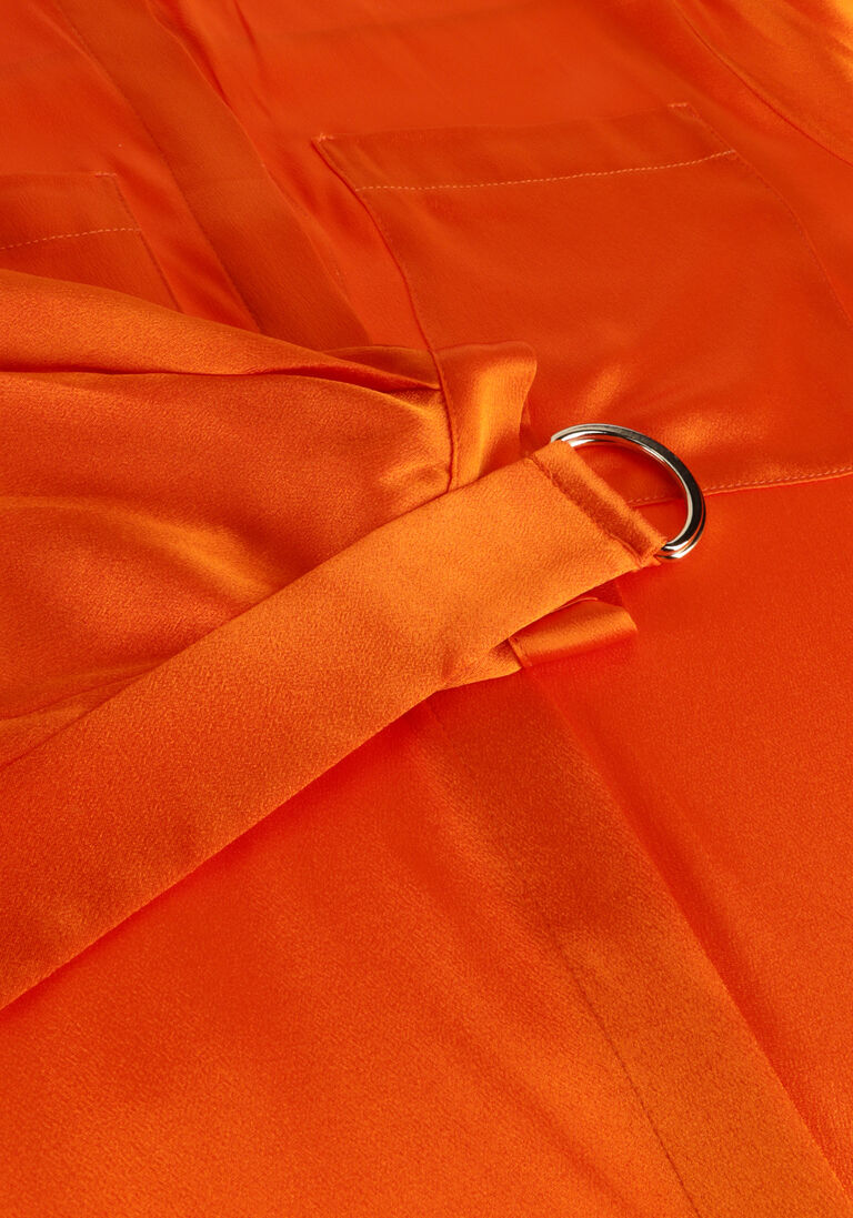 SEMICOUTURE oranje semicouture midi jurk fillipa dress