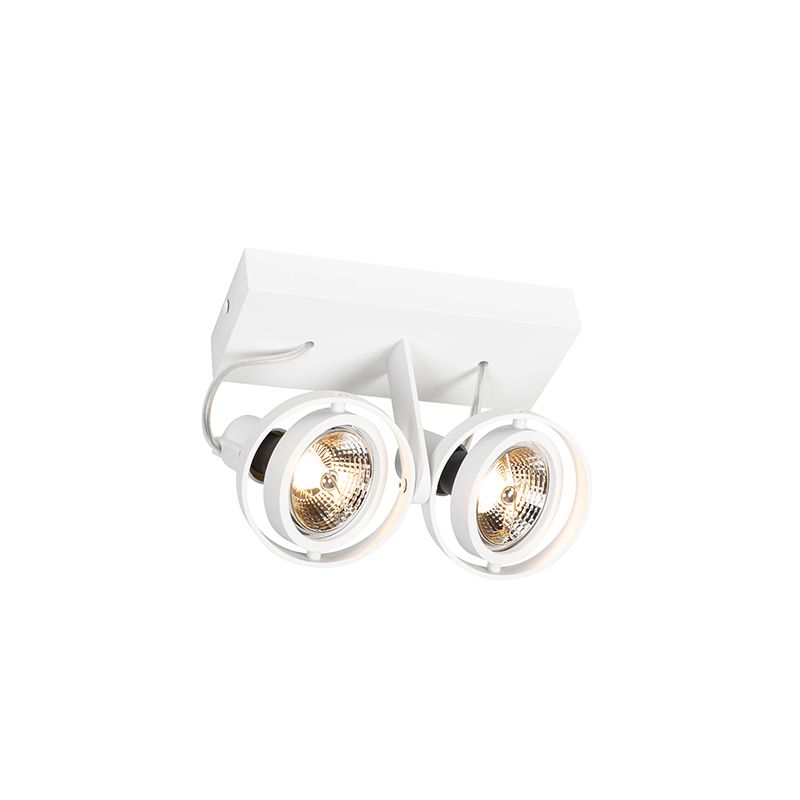 Moderne plafondspot wit 2-lichts GU10 70mm - Master