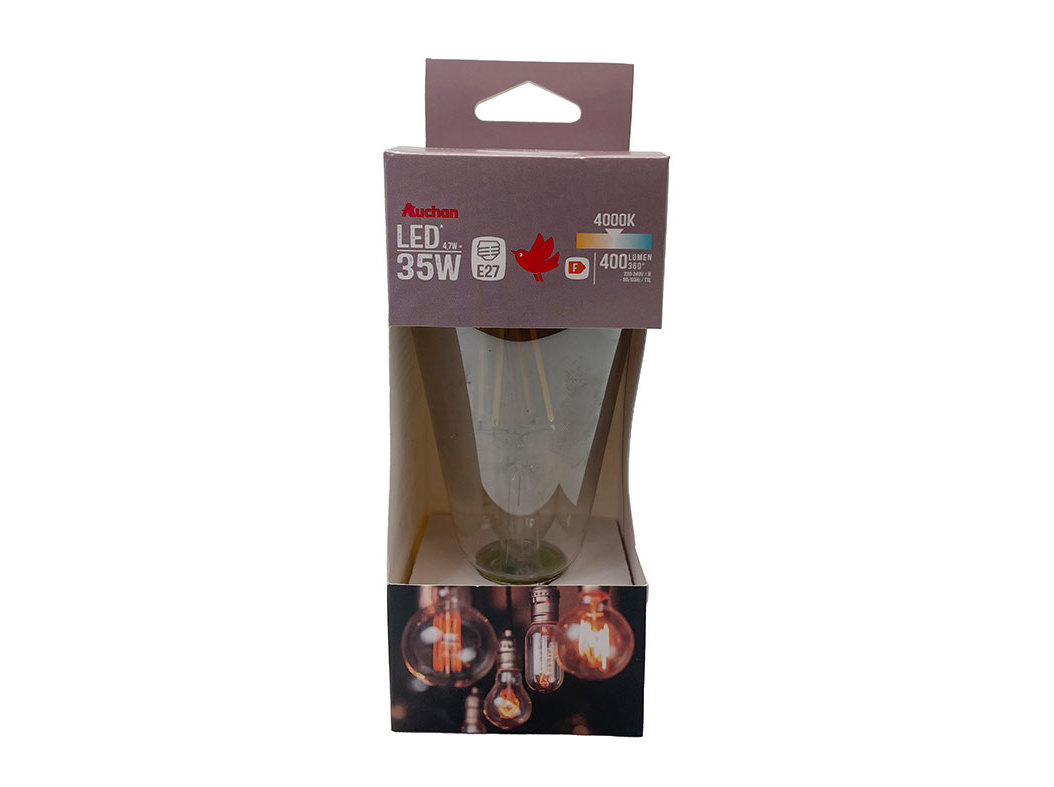 LÂMPADA LED EDISON AUCHAN E27 35W SMOKY