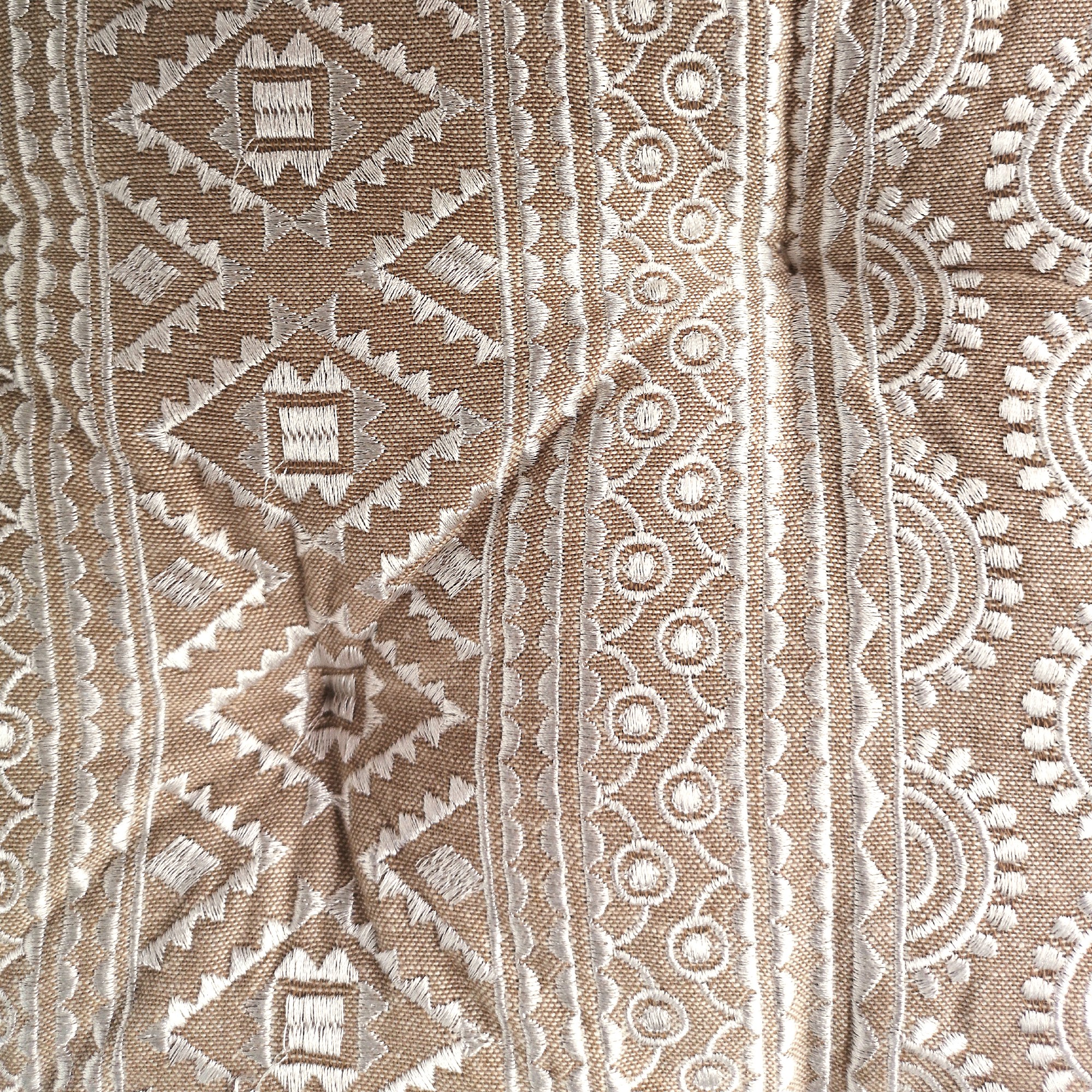 Sitzkissen 'Mehndi', braun, beige, T 60 cm, B 60 cm, H 5 cm von fischer's lagerhaus
