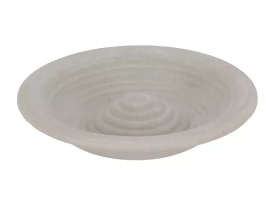 Bain oiseau en céramique grise Spirale