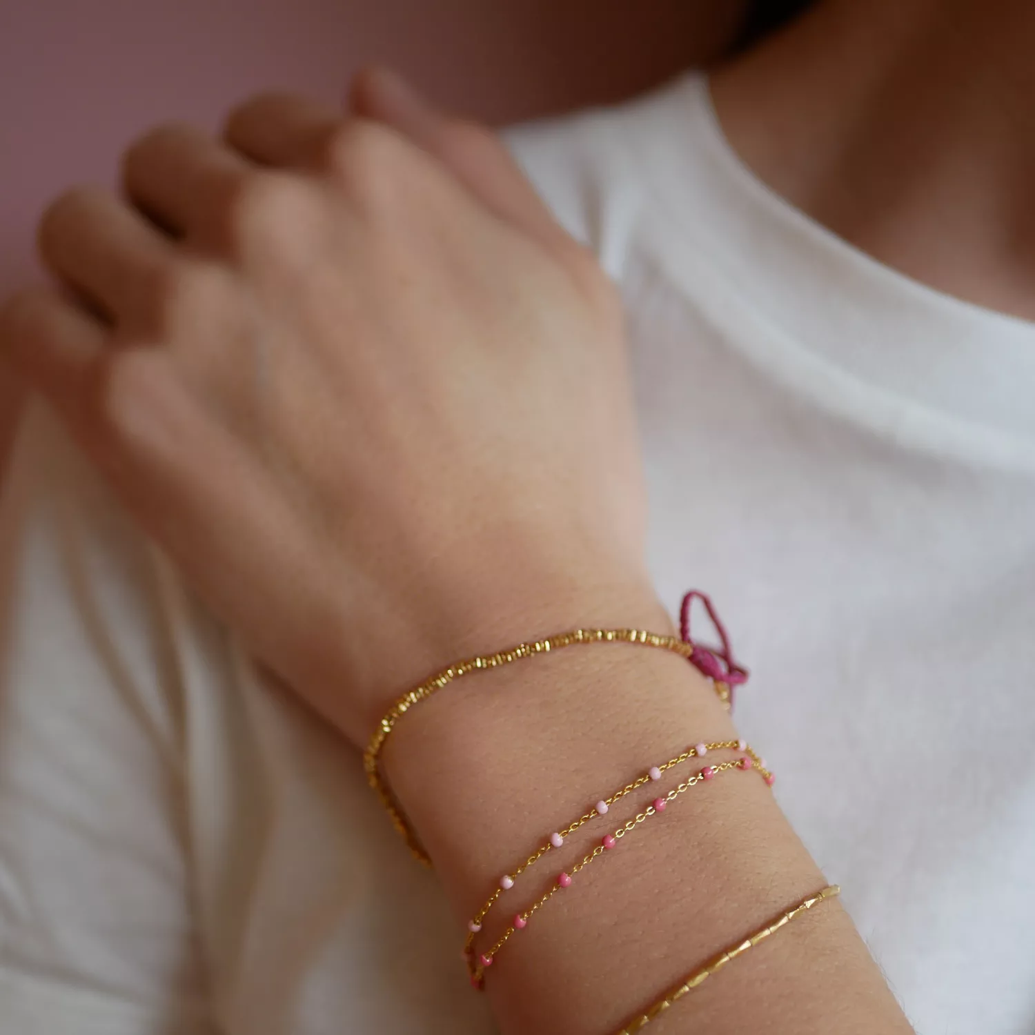 Enamel Lola Dreamy Armbånd 18 kt. Forgyldt Sølv B66G-Dreamy