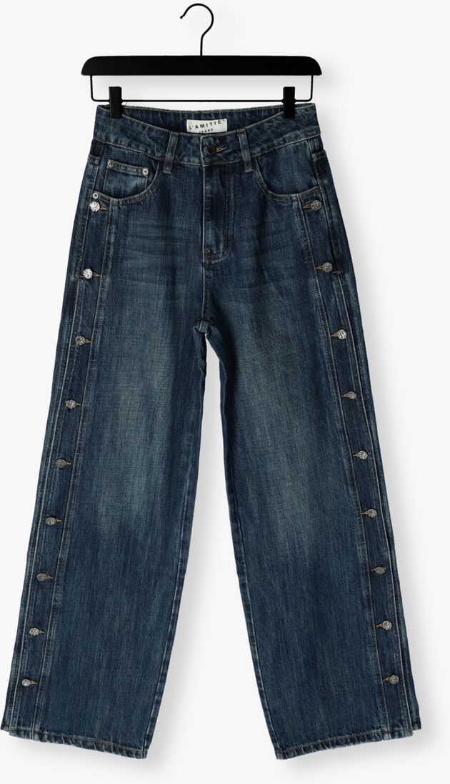 blauwe haute l'amitié wide jeans denize button tall jeans
