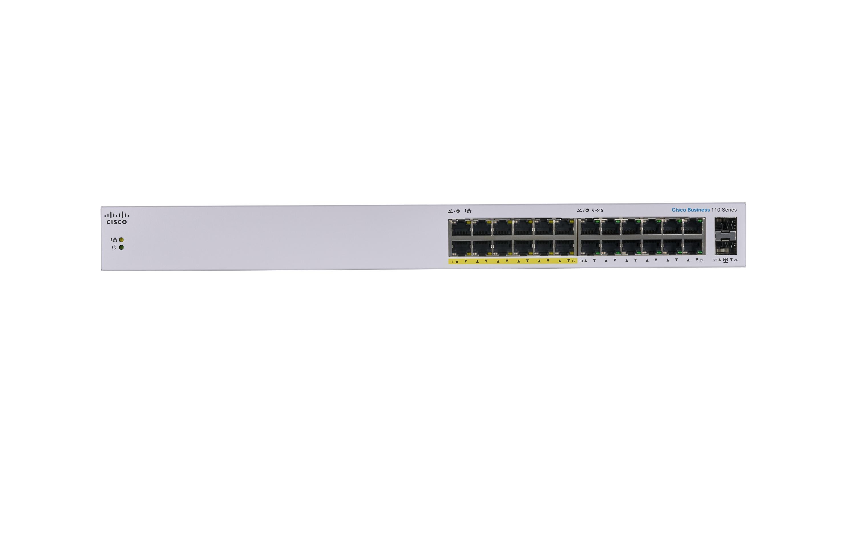 PoE Switch CBS110-24PP-EU 24 Port<br>Unmanaged Switches der Cisco Business 110-Serie