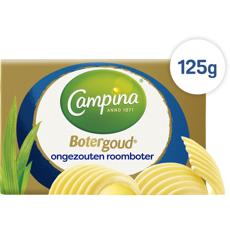 Campina Botergoud ongezouten roomboter