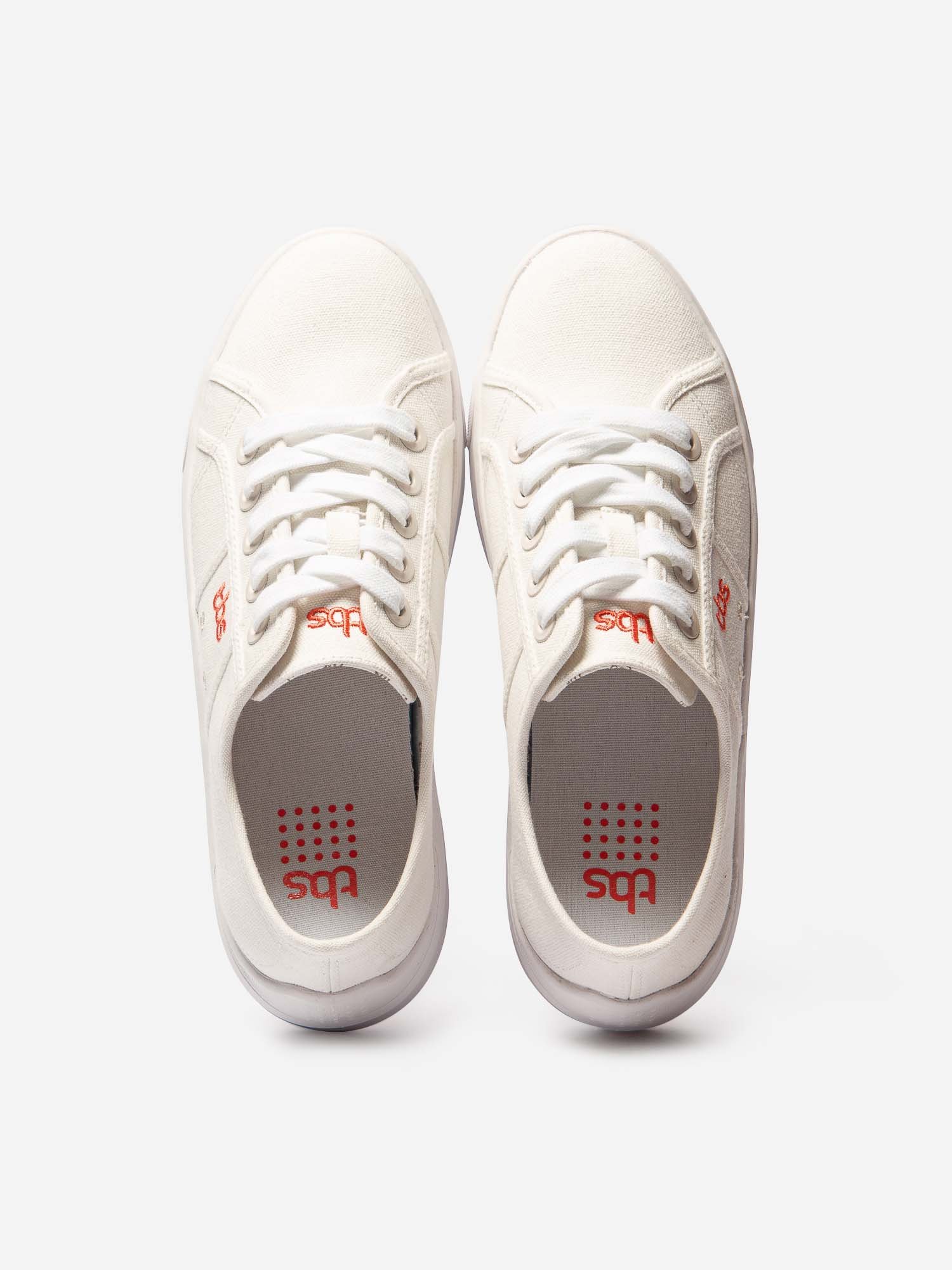 Tennis Femme En Toile Blanc Cassé