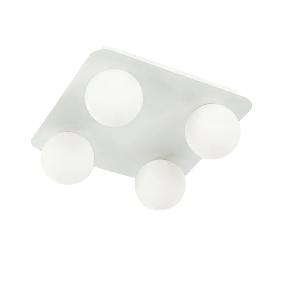 Qazqa plafondlampen buiten cederic wit g9