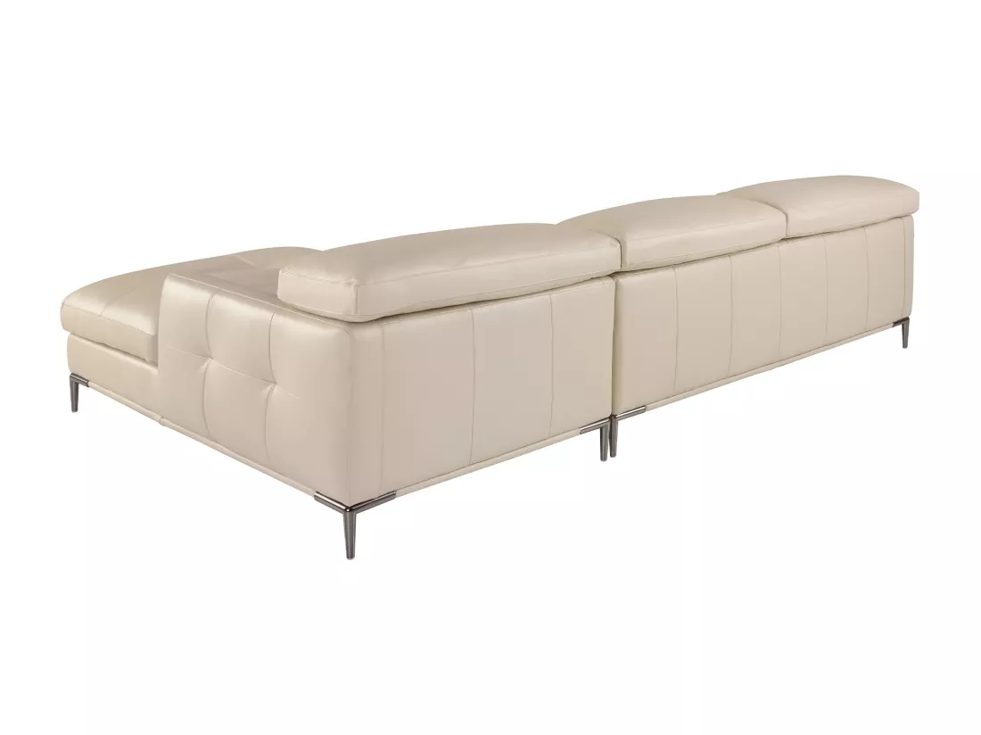 Canapé chaise longue droite cuir de sable 6201 ANGEL CERDA