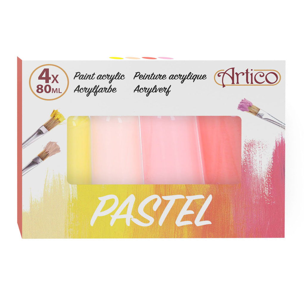 Acrylverf Pastel, 4dlg.